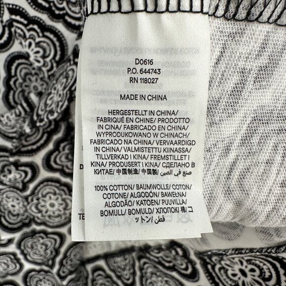 Boden Sleeveless Jersey Cotton Black White Shift V-Back Dress Womens 8R - Picture 9 of 9